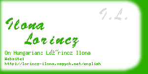 ilona lorincz business card